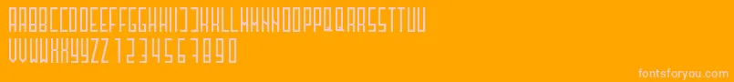 HenzyRegular-Schriftart – Rosa Schriften auf orangefarbenem Hintergrund