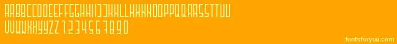 HenzyRegular Font – Yellow Fonts on Orange Background