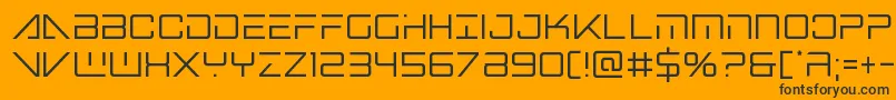 Bansheepilotcond Font – Black Fonts on Orange Background