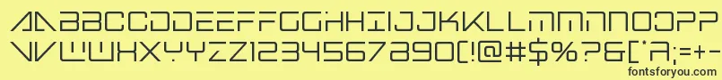 Bansheepilotcond Font – Black Fonts on Yellow Background