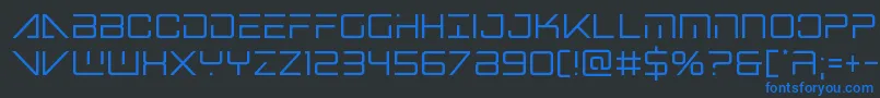 Bansheepilotcond Font – Blue Fonts on Black Background