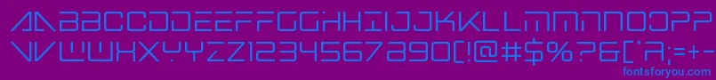 Bansheepilotcond Font – Blue Fonts on Purple Background