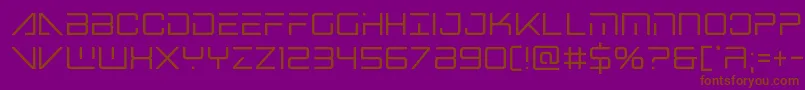 Bansheepilotcond Font – Brown Fonts on Purple Background