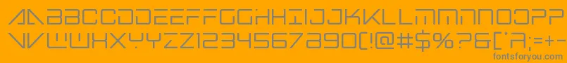 Bansheepilotcond Font – Gray Fonts on Orange Background