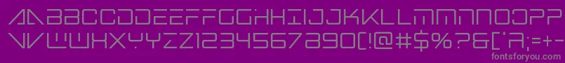 Bansheepilotcond-Schriftart – Graue Schriften auf violettem Hintergrund
