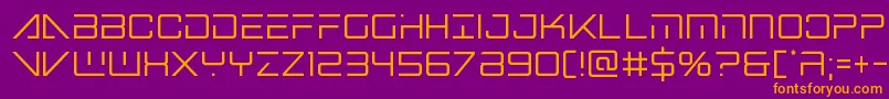 Bansheepilotcond Font – Orange Fonts on Purple Background