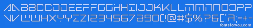 Bansheepilotcond Font – Pink Fonts on Blue Background