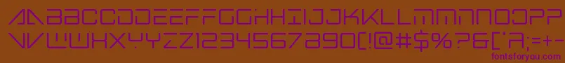 Bansheepilotcond Font – Purple Fonts on Brown Background