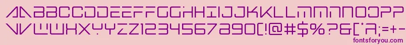 Bansheepilotcond-Schriftart – Violette Schriften auf rosa Hintergrund