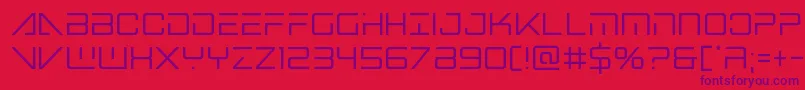 Bansheepilotcond-Schriftart – Violette Schriften auf rotem Hintergrund
