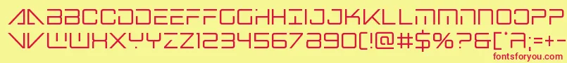 Bansheepilotcond Font – Red Fonts on Yellow Background