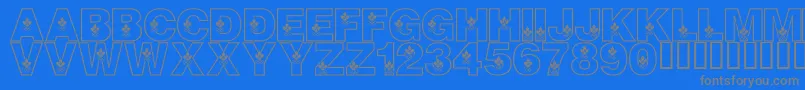 LmsCanadianOlympicSpirit Font – Gray Fonts on Blue Background