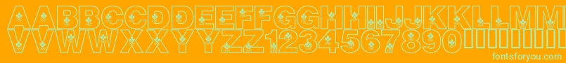 LmsCanadianOlympicSpirit Font – Green Fonts on Orange Background