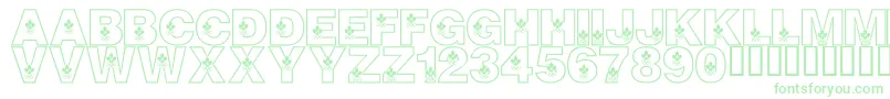 LmsCanadianOlympicSpirit Font – Green Fonts on White Background