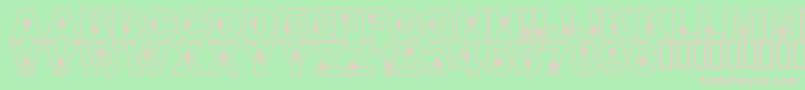 Шрифт LmsCanadianOlympicSpirit – розовые шрифты на зелёном фоне