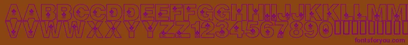 Шрифт LmsCanadianOlympicSpirit – фиолетовые шрифты на коричневом фоне