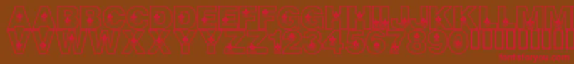 LmsCanadianOlympicSpirit Font – Red Fonts on Brown Background