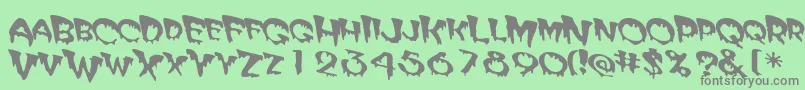 フォントMatteroffact – 緑の背景に灰色の文字