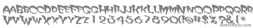 フォントMatteroffact – 白い背景に灰色の文字