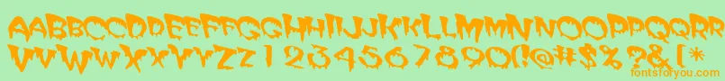 Matteroffact Font – Orange Fonts on Green Background
