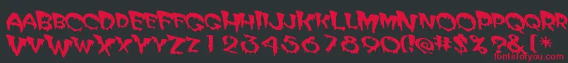 Matteroffact Font – Red Fonts on Black Background
