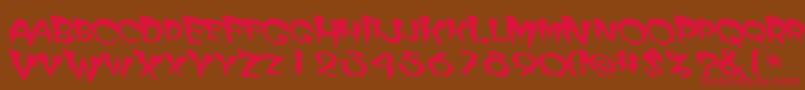 Matteroffact Font – Red Fonts on Brown Background