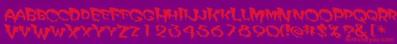 Matteroffact Font – Red Fonts on Purple Background