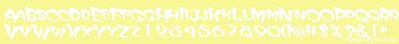 Matteroffact Font – White Fonts on Yellow Background