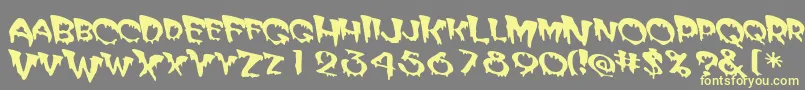 Matteroffact Font – Yellow Fonts on Gray Background