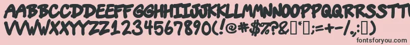 フォントVins – ピンクの背景に黒い文字