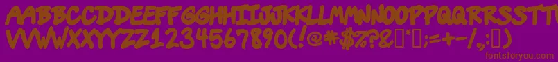 フォントVins – 紫色の背景に茶色のフォント