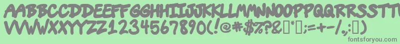 フォントVins – 緑の背景に灰色の文字