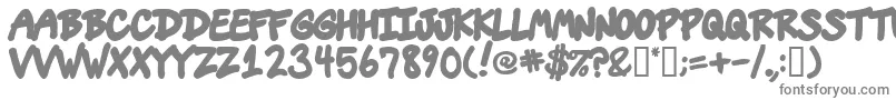 Vins-fontti – harmaat kirjasimet valkoisella taustalla