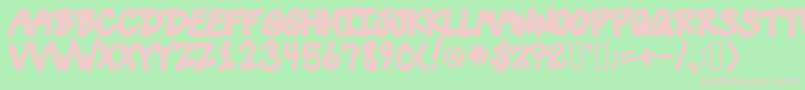 フォントVins – 緑の背景にピンクのフォント
