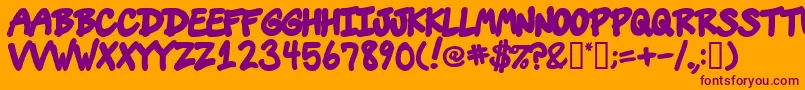 Шрифт Vins – фиолетовые шрифты на оранжевом фоне