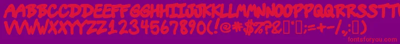 Vins Font – Red Fonts on Purple Background