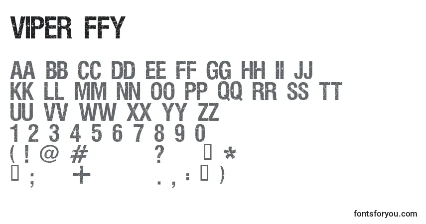 Fuente Viper ffy - alfabeto, números, caracteres especiales