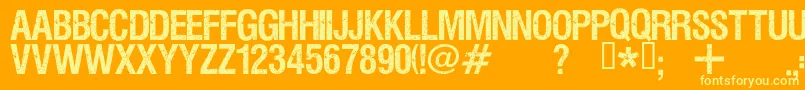 Viper ffy-Schriftart – Gelbe Schriften auf orangefarbenem Hintergrund