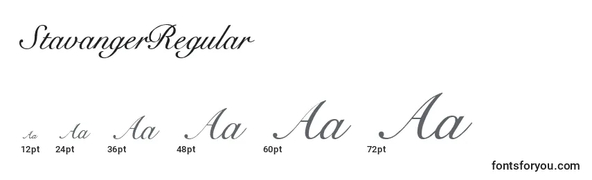 StavangerRegular Font Sizes
