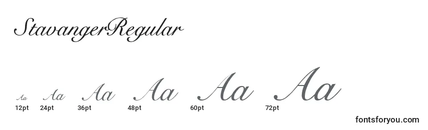 Größen der Schriftart StavangerRegular