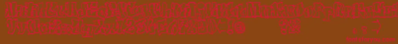 FontElfontTag Font – Red Fonts on Brown Background