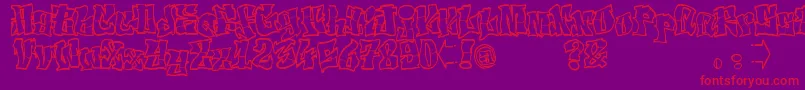 FontElfontTag Font – Red Fonts on Purple Background