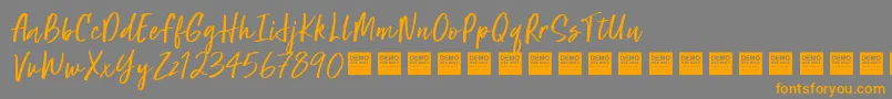 SuperNaturalDemo Font – Orange Fonts on Gray Background