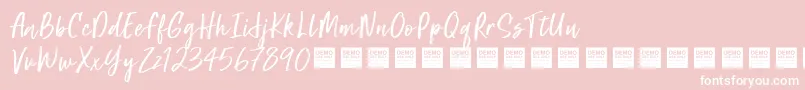 SuperNaturalDemo Font – White Fonts on Pink Background