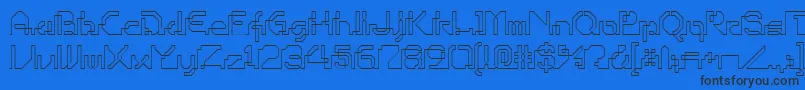 Ohiop Font – Black Fonts on Blue Background