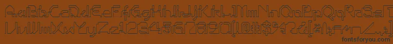 Ohiop-fontti – mustat fontit ruskealla taustalla