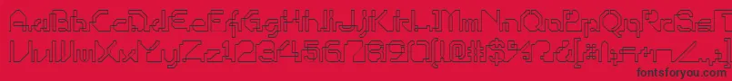 Ohiop-Schriftart – Schwarze Schriften auf rotem Hintergrund