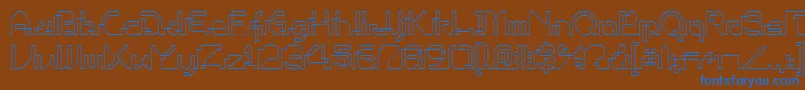 Шрифт Ohiop – синие шрифты на коричневом фоне