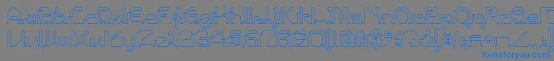 Шрифт Ohiop – синие шрифты на сером фоне