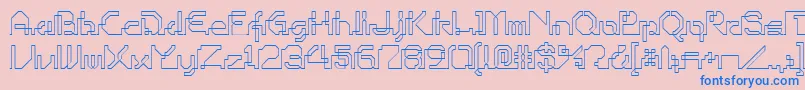 Шрифт Ohiop – синие шрифты на розовом фоне